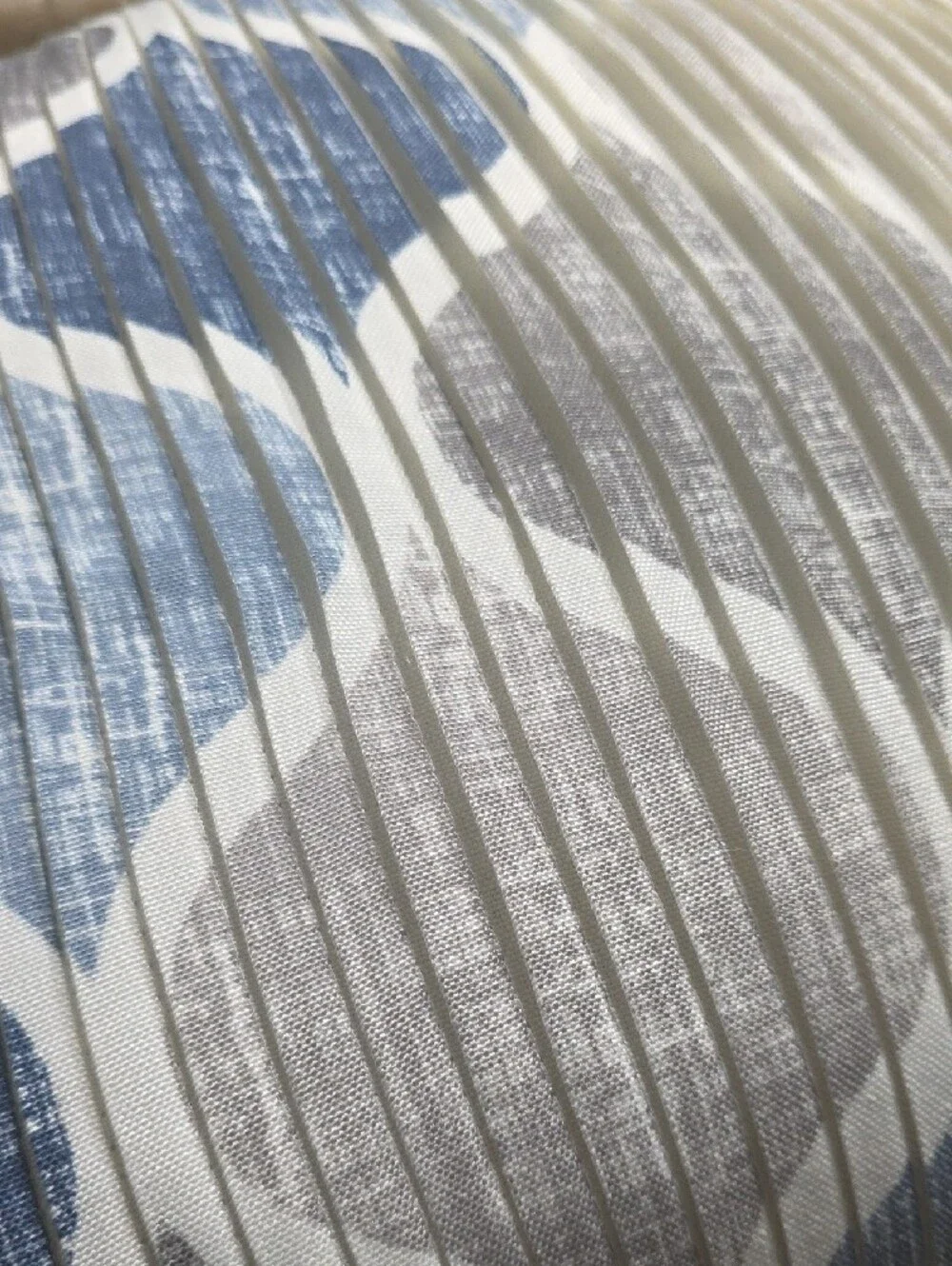 Patterned Decorative Throw Pillows in Blue & Shades of Gray